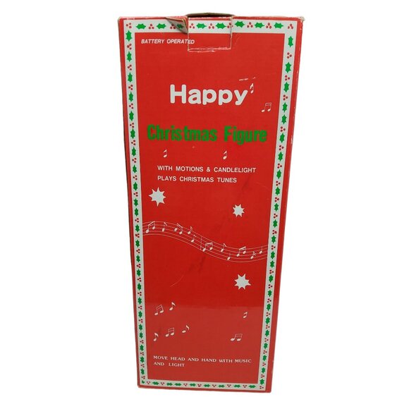 vintage happy christmas motion animated figurine mrs. santa - Picture 6 of 6